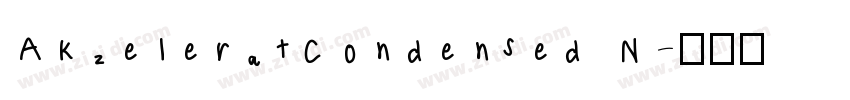 AkzeleratCondensed N字体转换